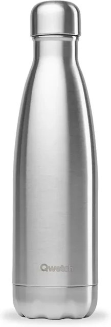 Qwetch Originals Edelstahl-Isolierflasche gebürstet in Silber, 0,42 l - Bild 1