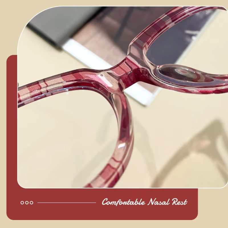 SZTZX Korrektionsbrille Cat-Eye, Vollrand, Kunststoff, Multicolor, Damen - Bild 3