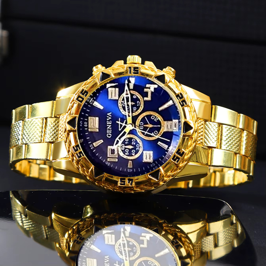 DEYROS Armbanduhr Quarz, Gold, Legierung, Herren - Bild 3