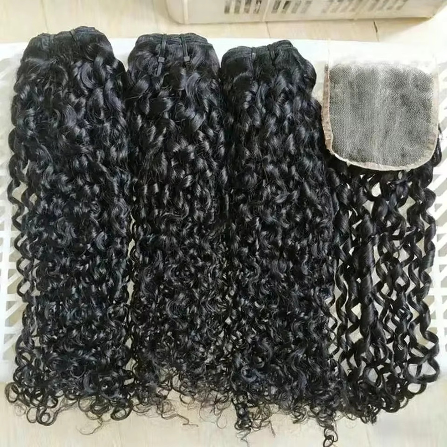 BINF Pixie Curly Bundles mit HD Lace Closure, Vietnamesisches Rohhaar - Bild 2