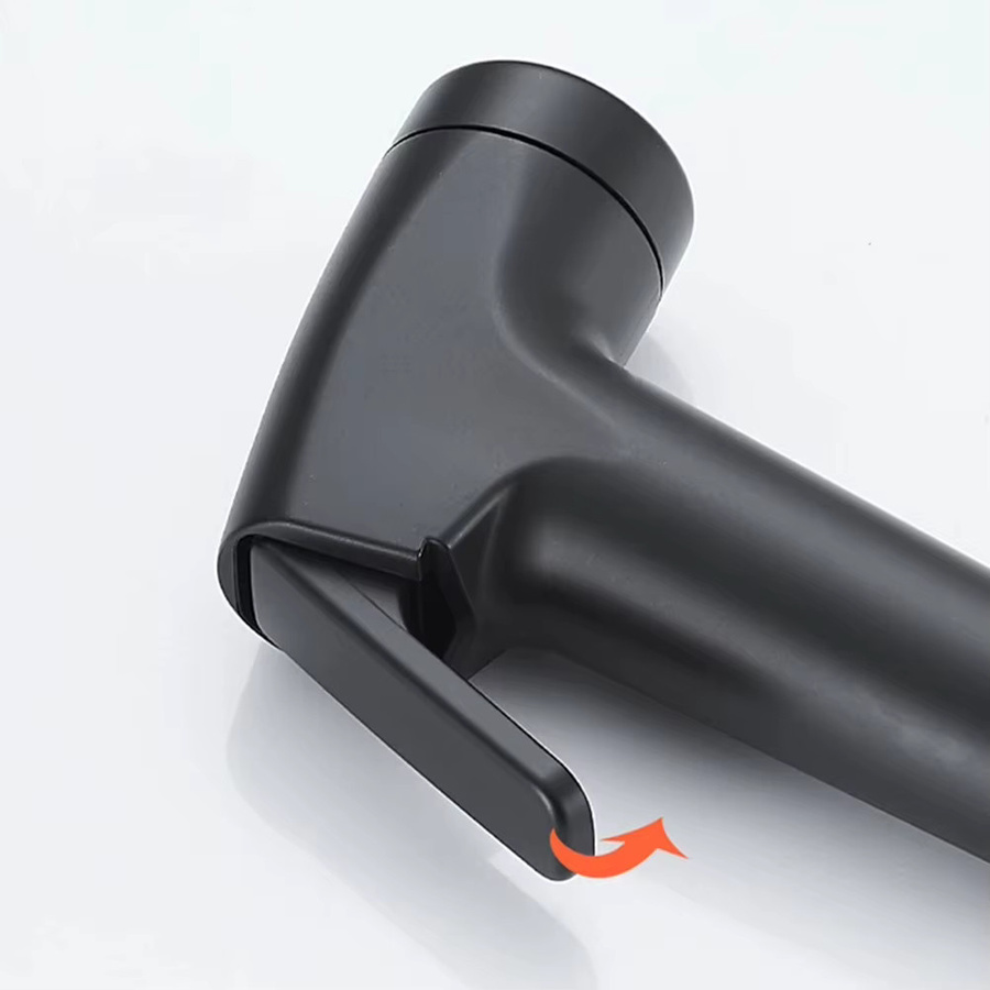Handheld Spritzpistole Shattaf Kit für WC und Badezimmer aus ABS in Schwarz mit G1/2 Anschluss - Bild 5