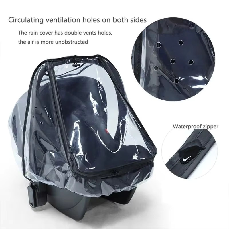 J15U Regenschutz für Kinderwagen und Babyautos aus transparentem EVA-Material - Bild 5