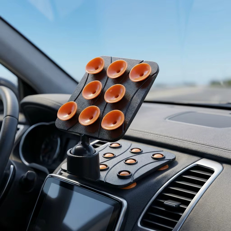 ACRDDK Doppelseitiger Saugnapf-Autotelefonhalter in Schwarz – Universelle Handyhalterung mit starker Saugkraft für Armaturenbrett und Glas im Auto - Bild 4
