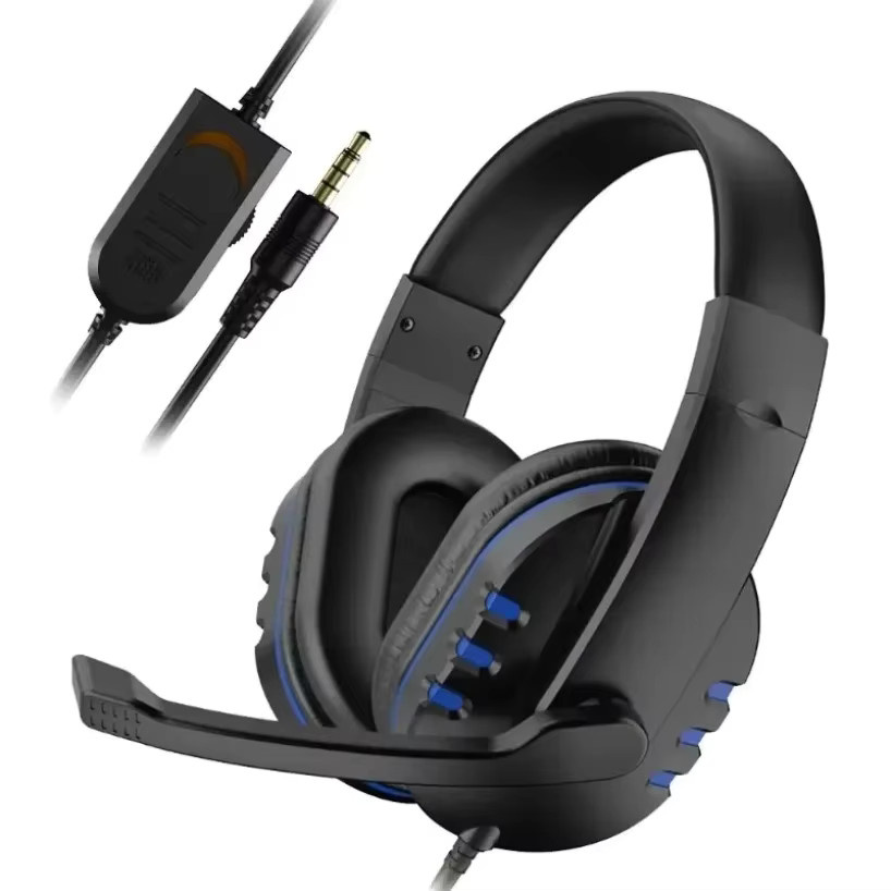 VIKEFON On-Ear Gaming-Kopfhörer mit Mikrofon und Rauschunterdrückung in Schwarz, kabelgebunden mit 3,5 mm Klinkenanschluss für PC, Android, Laptop, PS4, PS5 und Nintendo - Bild 2