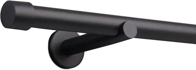 Deco-Raum Gardinenstange mit 1 Kappe in Schwarz Durchmesser: 25 mm Länge: 600 cm - Bild 1