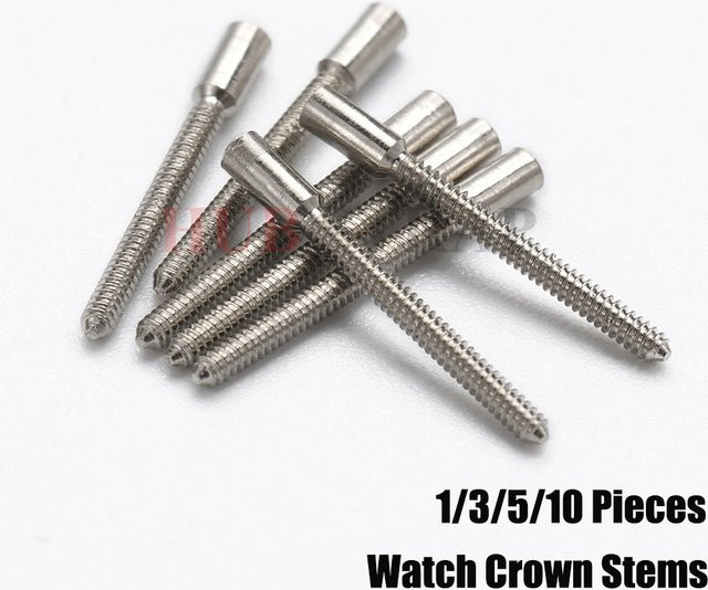 Uhren Zubehör Stem Extensions Extender, Edelstahl, Silber, 0,9mm Gewinde - Bild 1