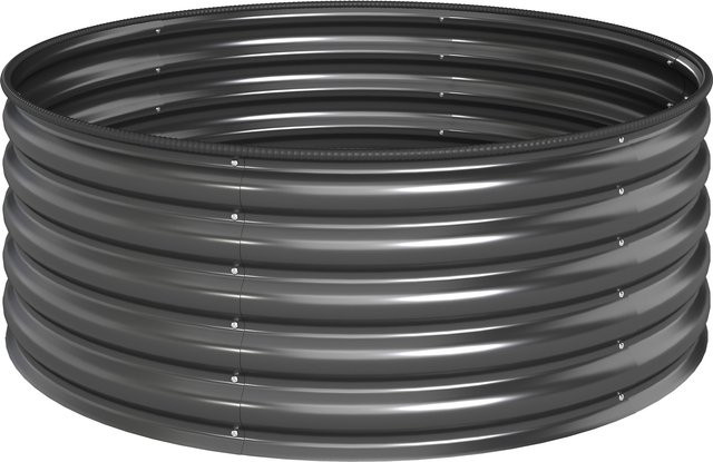 Outsunny Hochbeet aus Stahl in Dunkelgrau, stapelbares Pflanzbeet für Garten und Balkon, B/H/L: 120 x 43 x 120 cm - Bild 1