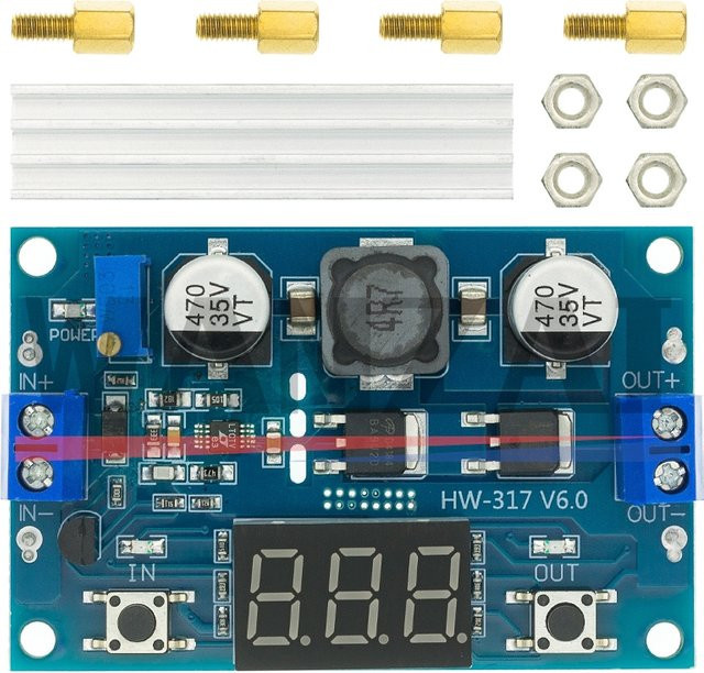AITEWIN ROBOT H31 DC-DC Step-Up Konverter Modul LTC1871 mit integriertem VoltMeter, Blau - Bild 1