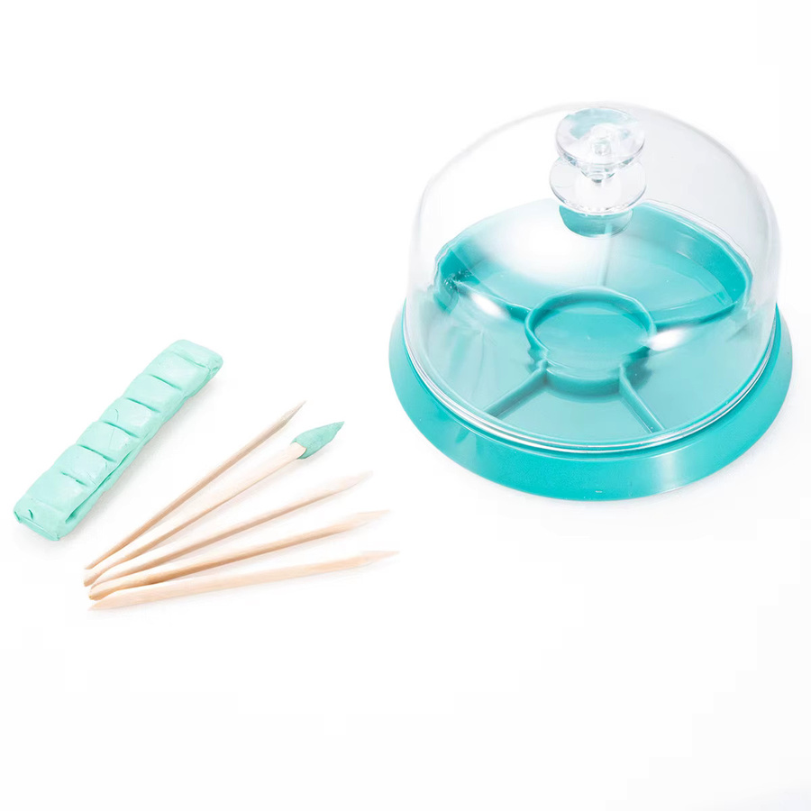 CAOWTAN Uhren-Reparatur-Werkzeug, Reinigung von Gummi-Spachtel-Reiniger, 6 Fächer, Unisex - Bild 3