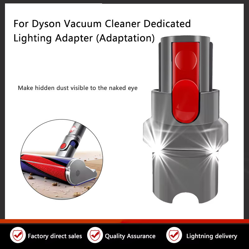 Dyson Kompatibler LED-Beleuchtungs-Adapter für kabellose Staubsauger V7 V8 V10 V11 in Grau - Bild 3