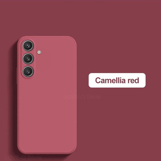 Samsung Handyhülle aus Flüssigsilikon für Galaxy S24 Ultra und S23 Ultra in Rot - Bild 1