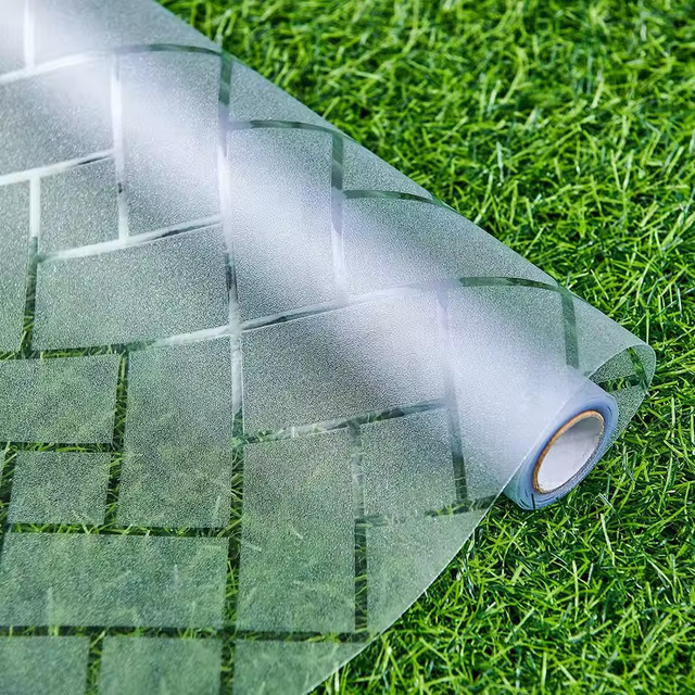 Fenster-Sichtschutzfolie von ctzsoop, mattierte PVC-Folie mit geometrischem Design, transparenter Aufkleber für Zuhause, Büro und Badezimmer - Bild 1