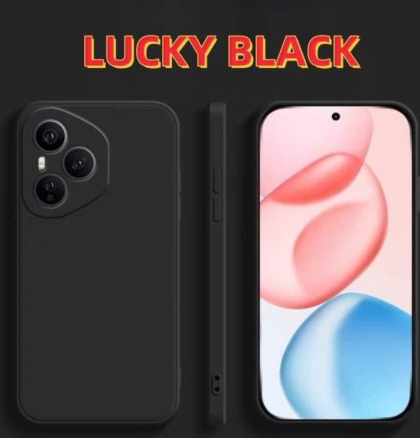 Stoßfeste Flüssigsilikon-Handyhülle für Honor 400 Pro, Honor 400 Lite und Honor 400 in Schwarz und Lila - Bild 1