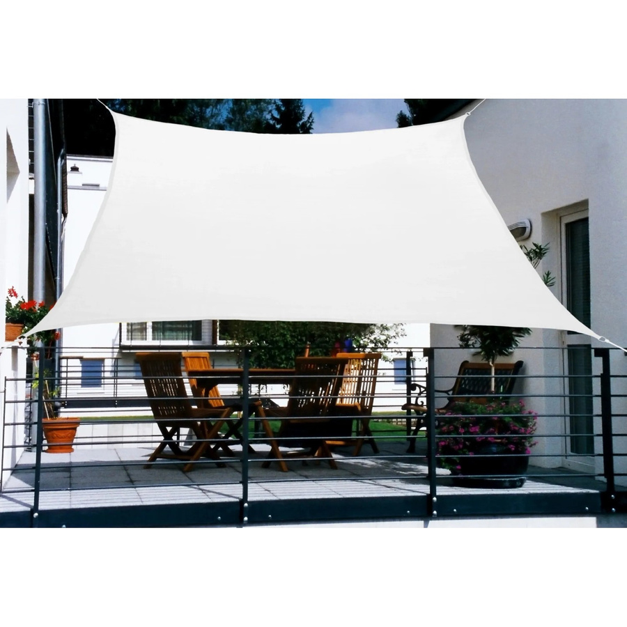 FLORACORD Balkon-Sonnensegel rechteckig aus Polyester in Cremeweiß B/T: 270 x 140 cm - Bild 2