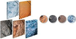 HERMA Eckspannermappe Nature aus Karton DIN A4 mit elastischem Band Multicolor - Bild 1