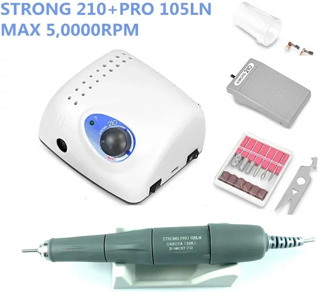 STRONG 210 PRO 105 Handstück, Elektrische Nagelbohrer Maschine - Bild 1