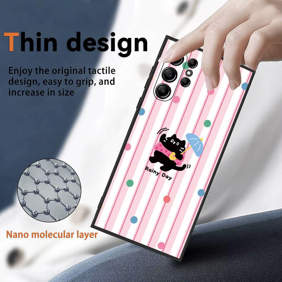 Kawaii süße Katze Handyhülle für Samsung Galaxy S25 S24 S23 S22 S21 S20 Ultra Plus Soft Cover in Multicolour - Bild 2