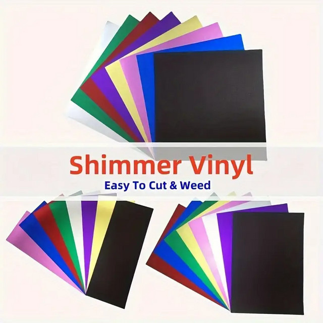 16er Packung permanent klebende Vinylfolien in Schimmer-Optik für Joy, Xtra und Explore 3/Maker 3, Farben: Schwarz und Multicolour - Bild 1