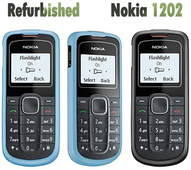 Generalüberholtes Nokia 1202 Mobiltelefon in Schwarz mit 1 SIM-Karte - Bild 1