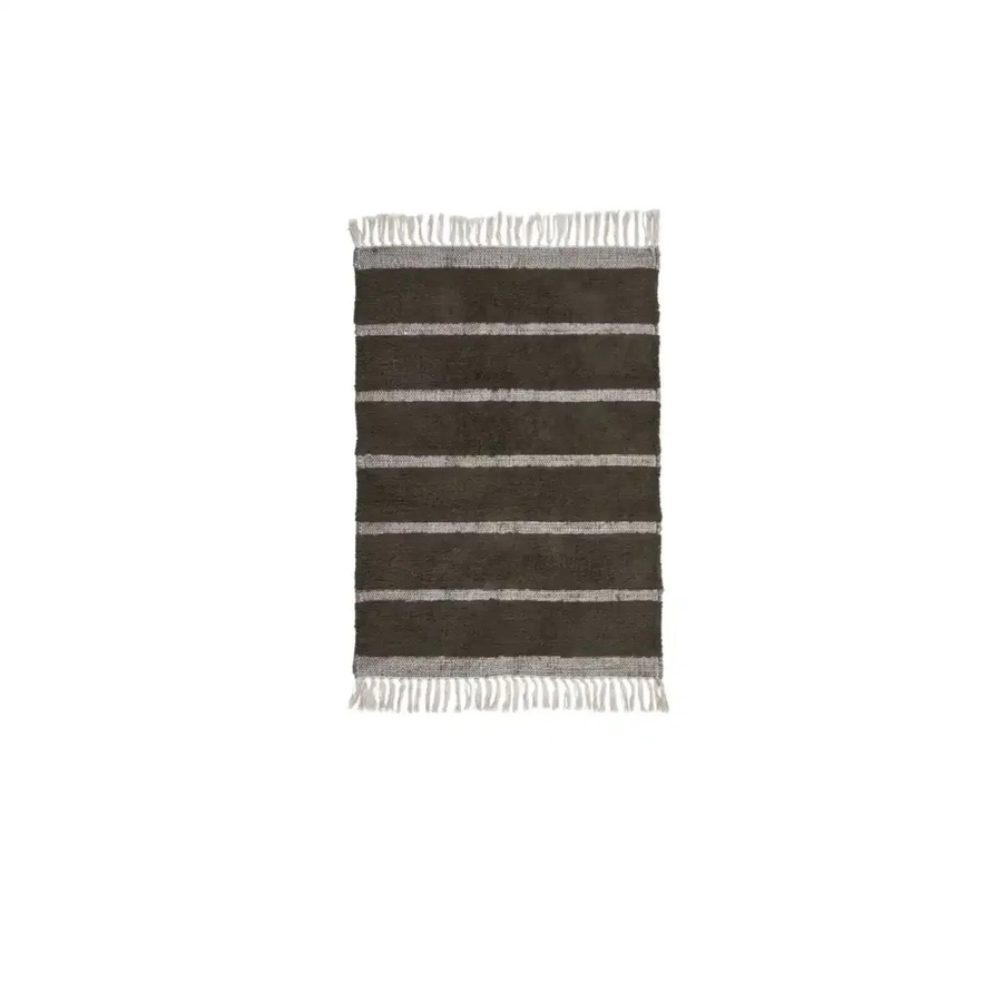 House Doctor Teppich Chen in Dunkelbraun aus Baumwolle und Jute, B/T: 60 x 90 cm - Bild 1