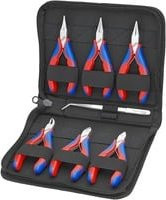 Knipex 00 20 16 Elektronik- und Feinmechanik Zangen-Set, 7-teilig, multicolour - Bild 1