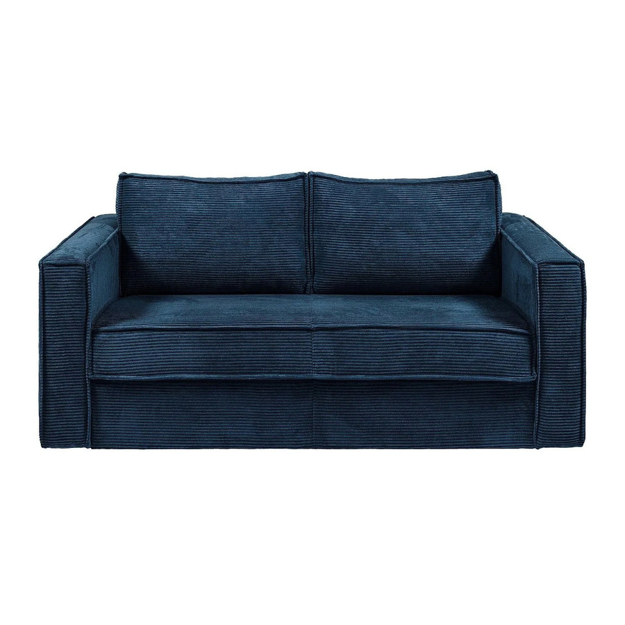 Vente-unique Schlafsofa Loreto in Marineblau und Beige mit Polsterung und Breite: 215 cm - Bild 2