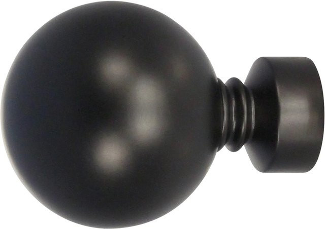 Mydeco Gardinenstangen-Endstück Home aus Metall in Schwarz Ø 2 cm - Bild 1