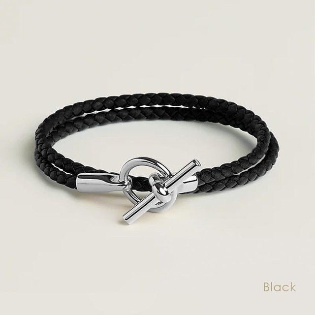 MONDLICHT Armband, Leder-Doppellagen, Silber, Messing, Damen, 20 cm - Bild 1