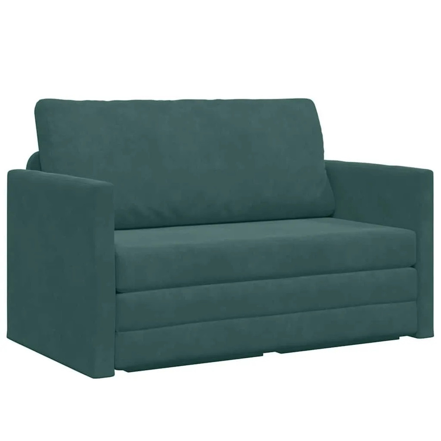 vidaXL Schlafsofa aus Samt in Dunkelgrün mit abnehmbaren Bezügen - Bild 2