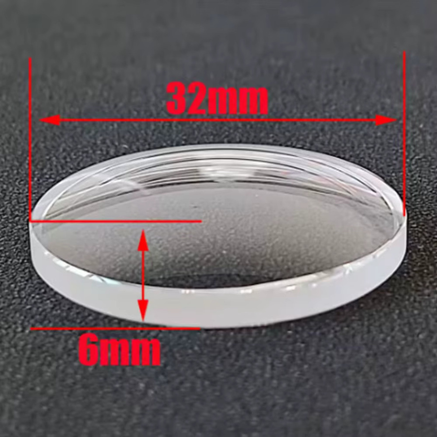 OUMASHI Uhrenzubehör Doppelkuppel-Saphirglas, 32 mm, Silber - Bild 2
