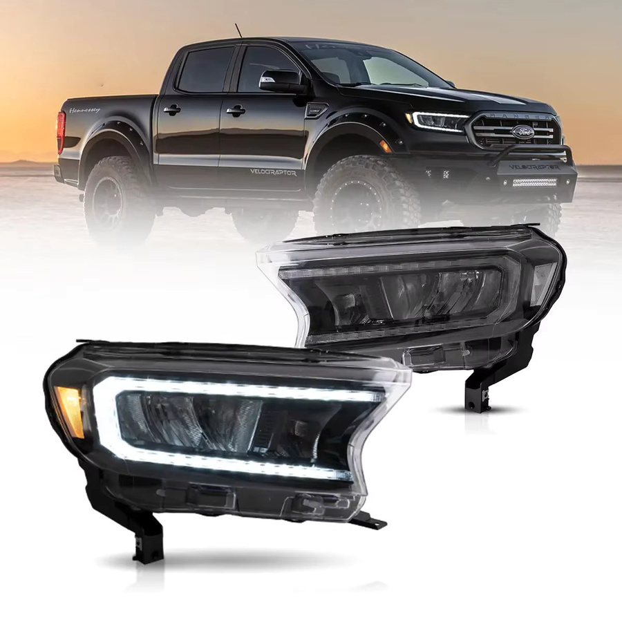 SHXI LED-Matrix-Projektionsscheinwerfer für Ford Ranger T6 Facelift 2015-2021 mit DRL und sequenziellem Blinker, Schwarzes Gehäuse, Linkslenker - Bild 5