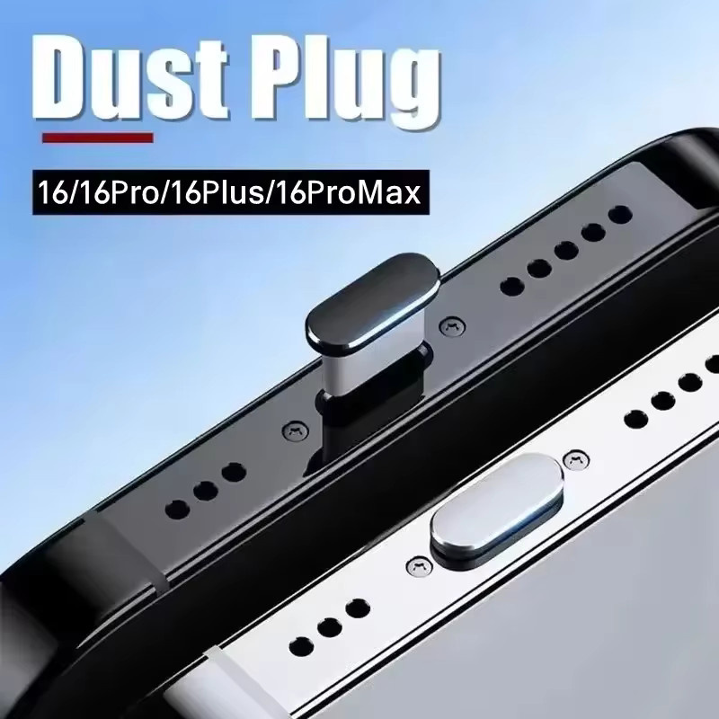 Metall USB-C Staubschutzstecker in Schwarz für iPhone 15/16, Samsung Galaxy S25/S24 und Xiaomi Typ-C Ladeanschluss Schutzkappe - Bild 2