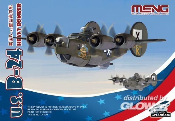 MENG Models U.S. B-24 Heavy Bomber Cartoon Model, Fahrzeuge, ab 14 Jahren - Bild 1