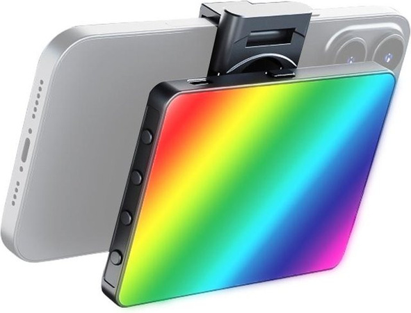 Andoer M16 5W RGB Fotografie Lampe mit LED Licht, stufenlos dimmbar, Farbtemperatur 3000K-9900K, Schwarz