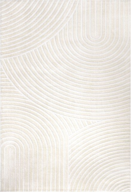 Moderner Teppich Lusenta in Beige mit geometrischem Muster, B/T: 80 x 150 cm - Bild 1