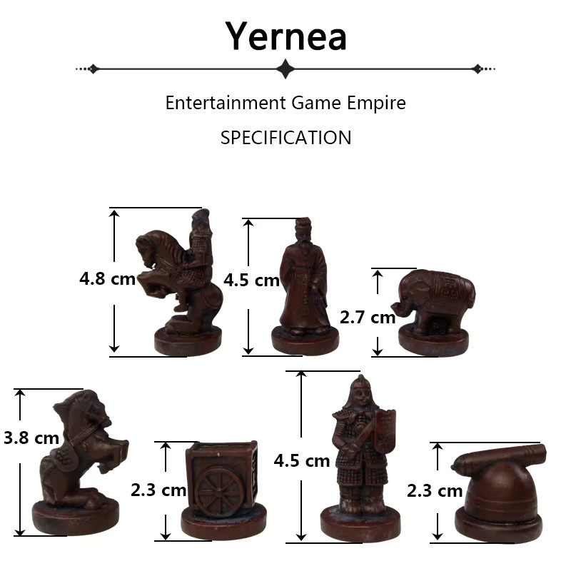 Yernea Traditionelles Chinesisches Schachspiel-Set, Harz-Schachfiguren, Bunt / Mehrfarbig - Bild 2