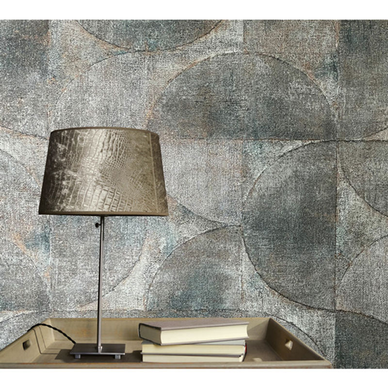 Marburg Vliestapete Vintage Deluxe mit geometrischem Halbkreis-Muster in Grau-Anthrazit - Bild 2