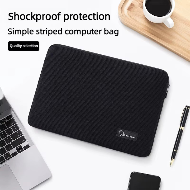 Stoßfeste Laptop-Tasche Hülle in Beige für 11 bis 15,6 Zoll Computer und Tablets von xummen - Bild 2
