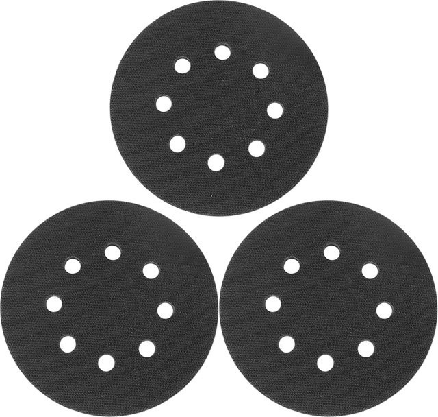 SI FANG 3-teiliges Schnittstellenpad Set aus weichem Schaumstoff mit Klettverschluss in Schwarz, Durchmesser: 12,7 cm, Puffer-Stützteller zum Polieren von Exzenterschleifern - Bild 1