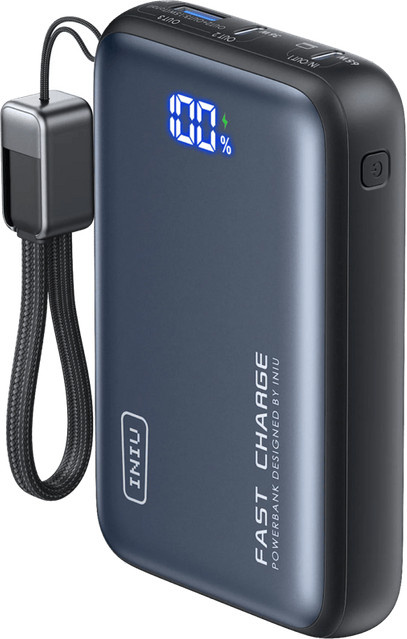 INIU Leopard Powerbank 65W mit 20000 mAh in Blau mit USB-C und USB-A Anschlüssen - Bild 1
