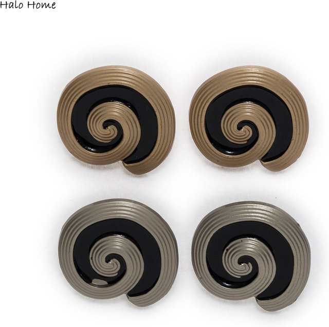 5er Set Swirl Metall Schaftknöpfe von Halo Home für Nähen und Scrapbooking, Durchmesser: 18 mm - Bild 1