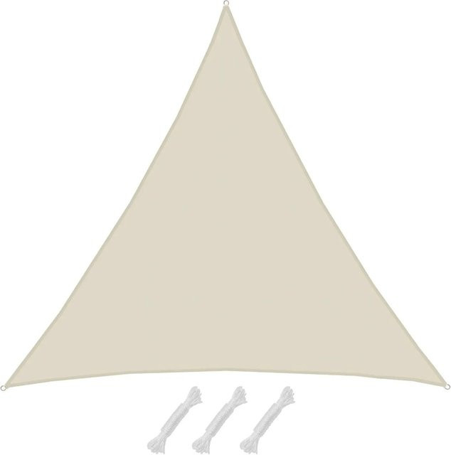 AMANKA Sonnensegel Dreieck aus Polyester in Beige, wasserdicht mit UPF 50+, B/T/H: 8 x 8 x 8 m - Bild 1
