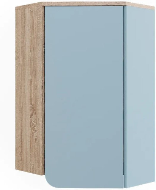 Vicco Badschrank Karen Blau, Wandmontage, mit Tür und offenen Fächern, B/H: 50 x 75 cm - Bild 1