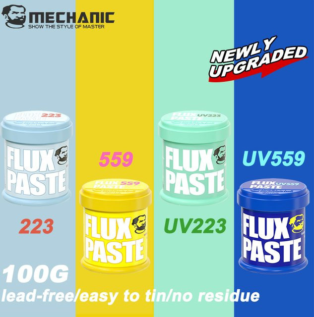 MECHANIC UV223 UV559 Bleifreie Lotpaste No-Clean Schweißflussmittel für SMD PCB BGA Rework, 100 g - Bild 1