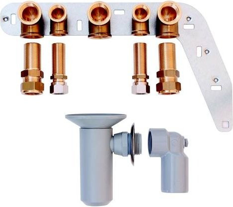 Vaillant Anschlussset 20201896 in Silber mit 3/4" und 1/2" Anschlüssen - Bild 1