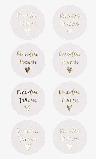 Rico Design Paper Poetry Sticker Freudentränen weiß, 4 Blatt - Bild 1