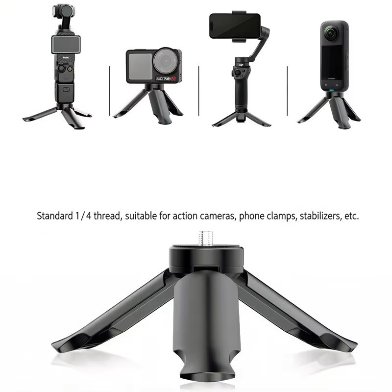 DJI Mini-Stativ für Osmo Pocket 3 und 4, ausziehbar mit 1/4-Zoll-Schraube, Schwarz - Bild 4