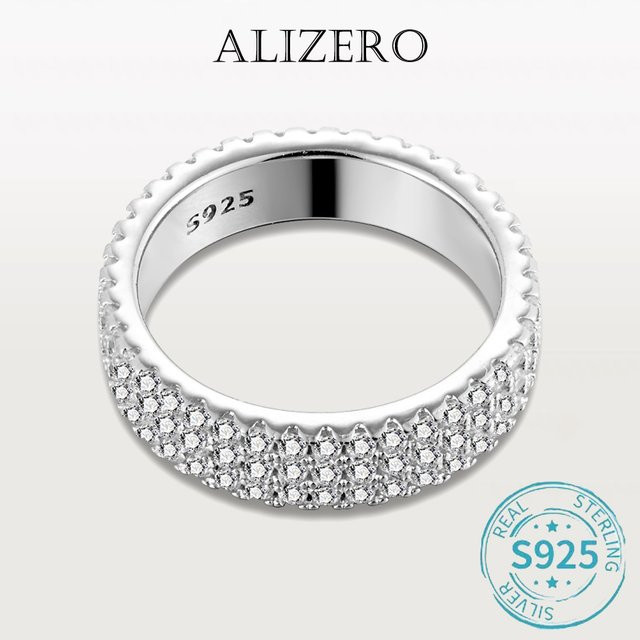 ALIZERO Verlobungsring 925 Silber, Weiß, Damen - Bild 1