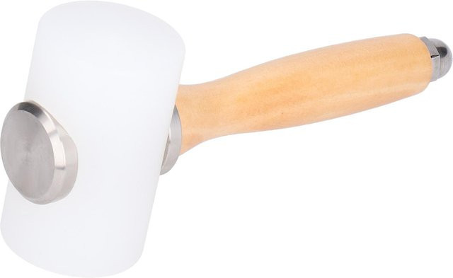 TOMTOP JMS Lederschnitzhammer mit Holzgriff und Nylon-Kopf in Beige und Weiß - Bild 1