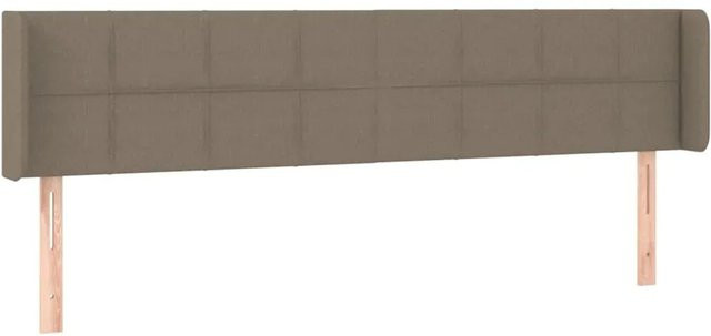vidaXL LED Kopfteil in Taupe mit USB-Ladeport und integrierter Beleuchtung, B/T/H: 203 x 16 x 78/88 cm - Bild 1